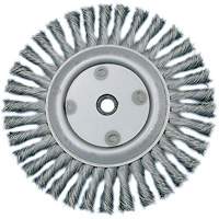 Knot Twisted Wire Wheel, 6" Dia., 0.02" Fill, 5/8"-1/2 Arbor, Steel Northern Industrial Supply Inc.