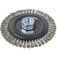 Stringer Bead Brush, 4" Dia., 0.022" Fill, 5/8"-11 Arbor, Stainless Steel Northern Industrial Supply Inc.