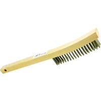 4LHSS 4-Row Long Handle Hand Wire Scratch Brush, Stainless Steel, 4 x 19 Wire Rows, 13-3/4" Long Northern Industrial Supply Inc.