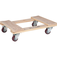 Socle roulant en bois dur, Roues en Polyur&eacute;thane, Capacit&eacute; de 900 lb, 18" la x 24" p x 7" h Northern Industrial Supply Inc.