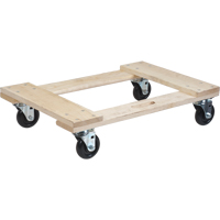 Socle roulant en bois dur, Roues en Polyol&eacute;fine, Capacit&eacute; de 900 lb, 18" la x 24" p x 7" h Northern Industrial Supply Inc.