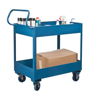 Chariots de service &agrave; bordure profonde, 2 Tiers, 24" la x 47" h x 36" p, Capacit&eacute; 1200 lb Northern Industrial Supply Inc.