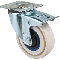 Roulettes sandwich, Pivotant avec frein, 4" (101,6 mm), Nylon, 440 lb (199,58 kg) Northern Industrial Supply Inc.