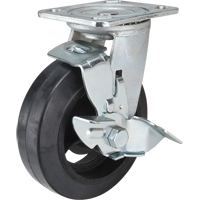 Roulette moul&eacute;, Pivotant avec frein, 6" (152,4 mm), Caoutchouc, 550 lb (249 kg) Northern Industrial Supply Inc.