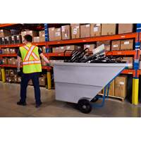 Chariot basculeur en acier, Poly&eacute;thyl&egrave;ne, 1,1 vg³, Capacit&eacute; de charge de 1250 lb Northern Industrial Supply Inc.