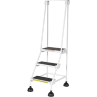 Stop-Step Ladders, 3 Steps, 16" Step Width, 28-11/16" Platform Height, Steel Northern Industrial Supply Inc.