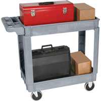 Deluxe Utility Cart, 2 Tiers, 25" x 35-1/2" x 43.5"/43-1/2", 550 lbs. Capacity Northern Industrial Supply Inc.