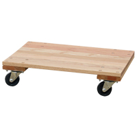 Socle roulant &agrave; plateforme en bois solide, Roues en Caoutchouc, Capacit&eacute; de 900 lb, 16" la x 24" p x 6" h Northern Industrial Supply Inc.