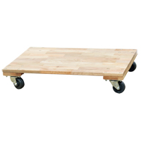 Socle roulant &agrave; plateforme en bois solide, Roues en Caoutchouc, Capacit&eacute; de 900 lb, 18" la x 30" p x 6" h Northern Industrial Supply Inc.
