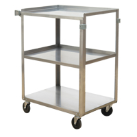 Chariots &agrave; tablette, 3 Tiers, 15-1/2" la x 32-1/8" h x 24" p, Capacit&eacute; 300 lb Northern Industrial Supply Inc.