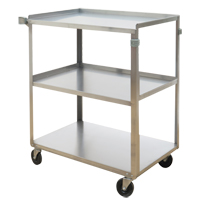 Chariots &agrave; tablette, 3 Tiers, 17-5/8" la x 33" h x 27-1/8" p, Capacit&eacute; 300 lb Northern Industrial Supply Inc.