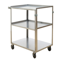 Chariots &agrave; tablette, 3 Tiers, 18" la x 32" h x 27-3/8" p, Capacit&eacute; 500 lb Northern Industrial Supply Inc.