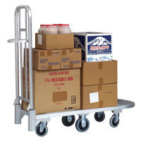 Aluminum Merchandise Cart, 20" W x 55-1/4" L, 1200 lbs. Cap., Polyurethane Wheels Northern Industrial Supply Inc.