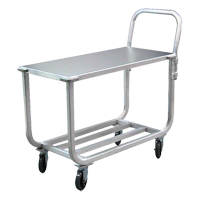 Chariot en aluminium &agrave; plateforme tubulaire, 700 lb Capacit&eacute;, Aluminium, 19" la x 42" ha x 46" p, Bordure vers le bas Northern Industrial Supply Inc.