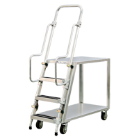 Chariot de pr&eacute;paration en aluminium avec &eacute;chelle, Aluminium, 22" la x 51-1/2" p, 2 tablettes, Capacit&eacute; 800 lb Northern Industrial Supply Inc.