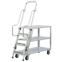 Chariot de pr&eacute;paration en aluminium avec &eacute;chelle, Aluminium, 22" la x 51-1/2" p, 3 tablettes, Capacit&eacute; 800 lb Northern Industrial Supply Inc.
