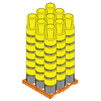 Baril emboîtable en poly&eacute;thyl&egrave;ne, 14 gal. US (11,7 gal. imp.), Dessus ouvert, Jaune Northern Industrial Supply Inc.