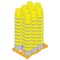 Baril emboîtable en poly&eacute;thyl&egrave;ne, 10 gal. US (8,33 gal. imp.), Dessus ouvert, Bleu Northern Industrial Supply Inc.