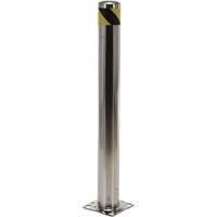 Safety Bollard, Stainless Steel, 42" H x 8" W, Silver Northern Industrial Supply Inc.