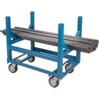 Chariot &agrave; berceaux pour tuyaux et barres, 24" lo x 24" la x 34" h, Capacit&eacute; de 2500 lb, Roue Polyur&eacute;thane Northern Industrial Supply Inc.