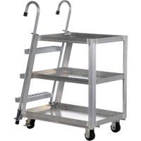 Chariot de pr&eacute;l&egrave;vement de stock, Aluminium, 21-7/8" la x 40" p, 3 tablettes, Capacit&eacute; 660 lb Northern Industrial Supply Inc.
