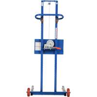 Plateforme &eacute;l&eacute;vatrice &agrave; profil bas pour charge l&eacute;g&egrave;re, M&eacute;canisme Treuil manuel, Capacit&eacute; de 400 lb, Levage max de 55" Northern Industrial Supply Inc.