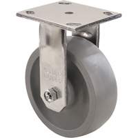Max9 Caster, Rigid with Brake, 5" (127 mm), Envirothane Grey-WOW, 1000 lbs. (453.6 kg.) Northern Industrial Supply Inc.