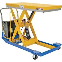 DC Powered & Manual Scissor Lift Table, Steel, 48" L x 24" W, 1000 lbs. Capacity Northern Industrial Supply Inc.