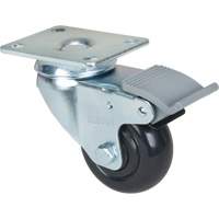 Caster, Swivel with Brake, 3" (76.2 mm), Polyolefin, 250 lbs. (113.4 kg) Northern Industrial Supply Inc.