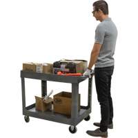 Chariot utilitaire pour l'entretien, 2 tiers, 24-5/8" x 32-1/2" x 40", Capacit&eacute; 550 lb Northern Industrial Supply Inc.