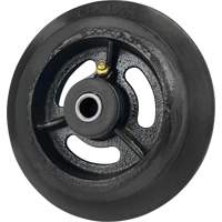Mold-On Rubber Wheel, 6'' (152 mm) Dia. x 1-1/2" (38 mm) W, 450 lbs. (204 kg.) Capacity Northern Industrial Supply Inc.