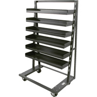 Chariot &agrave; cadre en A robuste &agrave; un c&ocirc;t&eacute; avec 6 plateaux &agrave; rebords, 38" x 25" x 63", Capacit&eacute; 2500 lb Northern Industrial Supply Inc.