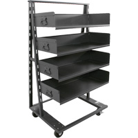 Chariot &agrave; cadre en A robuste &agrave; un c&ocirc;t&eacute; avec 4 grands plateaux, 38" x 25" x 63", Capacit&eacute; 2500 lb Northern Industrial Supply Inc.