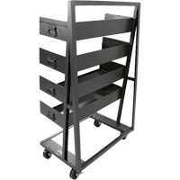 Chariot &agrave; cadre en A robuste &agrave; un c&ocirc;t&eacute; avec 4 grands plateaux, 38" x 25" x 63", Capacit&eacute; 2500 lb Northern Industrial Supply Inc.