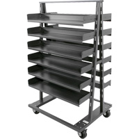 Chariot &agrave; cadre en A robuste &agrave; deux c&ocirc;t&eacute;s avec 12 plateaux, 38" x 30" x 63", Capacit&eacute; 2500 lb Northern Industrial Supply Inc.