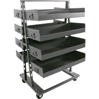 Chariot &agrave; cadre en A robuste &agrave; deux c&ocirc;t&eacute;s avec 8 grands plateaux &agrave; rebords, 38" x 30" x 63", Capacit&eacute; 2500 lb Northern Industrial Supply Inc.