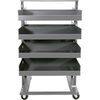 Chariot &agrave; cadre en A robuste &agrave; deux c&ocirc;t&eacute;s avec 8 grands plateaux &agrave; rebords, 38" x 30" x 63", Capacit&eacute; 2500 lb Northern Industrial Supply Inc.