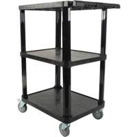 Utility Cart with Flat Shelf, 3 Tiers, 18-1/8" x 37-3/8" x 27-3/4", 330 lbs. Capacity Northern Industrial Supply Inc.