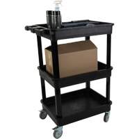 Utility Cart with Deep Lip Shelf, 3 Tiers, 19" x 39-1/2" x 28-1/4", 330 lbs. Capacity Northern Industrial Supply Inc.