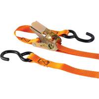 Ratchet Strap, S-Hook, 12' W x 1" L, 2200 lbs. (998 kg) Working Load Limit Northern Industrial Supply Inc.
