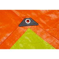 High-Visibility Heavy-Duty Woven Tarp, Polyethylene, Green/Orange, 16' x 20' x 12 mils Northern Industrial Supply Inc.