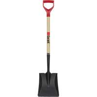 Square Point Shovel, Wood, Tempered Steel Blade, D-Grip Handle, 43-1/2" Long Northern Industrial Supply Inc.