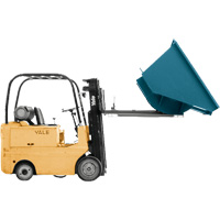 Self-Dumping Hopper, Steel, 3/4 cu.yd., Blue Northern Industrial Supply Inc.