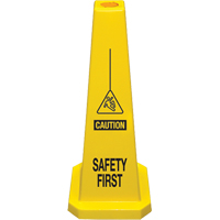 "Safety First" Lamba Traffic Cones, English with Pictogram Northern Industrial Supply Inc.