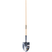 Pro Round Point Shovel, Tempered Steel Blade, Wood, Straight Handle Northern Industrial Supply Inc.