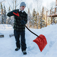 Yukon Snow Shovel, Polypropylene Blade, 18" Wide, Ergonomic D-Grip Handle Northern Industrial Supply Inc.