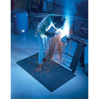 WeldSafe&reg; No. 447 Matting, Rubber, 3' L, 2' W x 9/16" Thick, Black Northern Industrial Supply Inc.