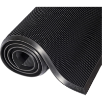Mat-A-Dor Mat, Rubber, Scraper Type, Finger Tip Style Pattern, 3' x 6', Black Northern Industrial Supply Inc.