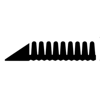 Mat-A-Dor Mat, Rubber, Scraper Type, Finger Tip Style Pattern, 3' x 6', Black Northern Industrial Supply Inc.