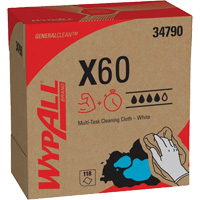 WypAll&reg; X60 Wipers, All-Purpose, 16-3/4" L x 8-3/8" W Northern Industrial Supply Inc.